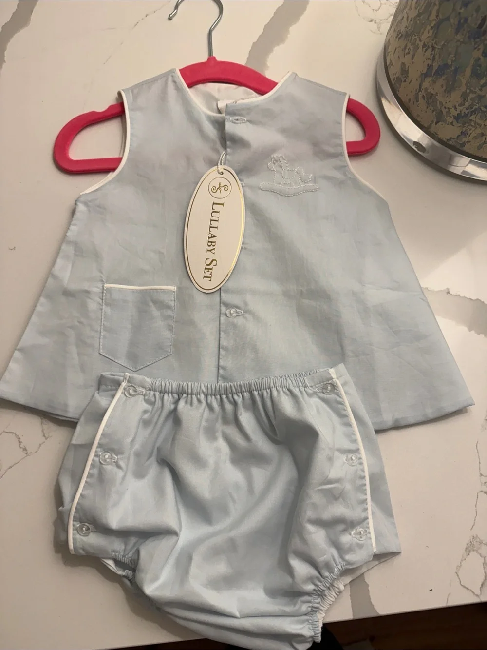 Lullaby Set Baby Light Blue Two-Piece Diaper Cover Set